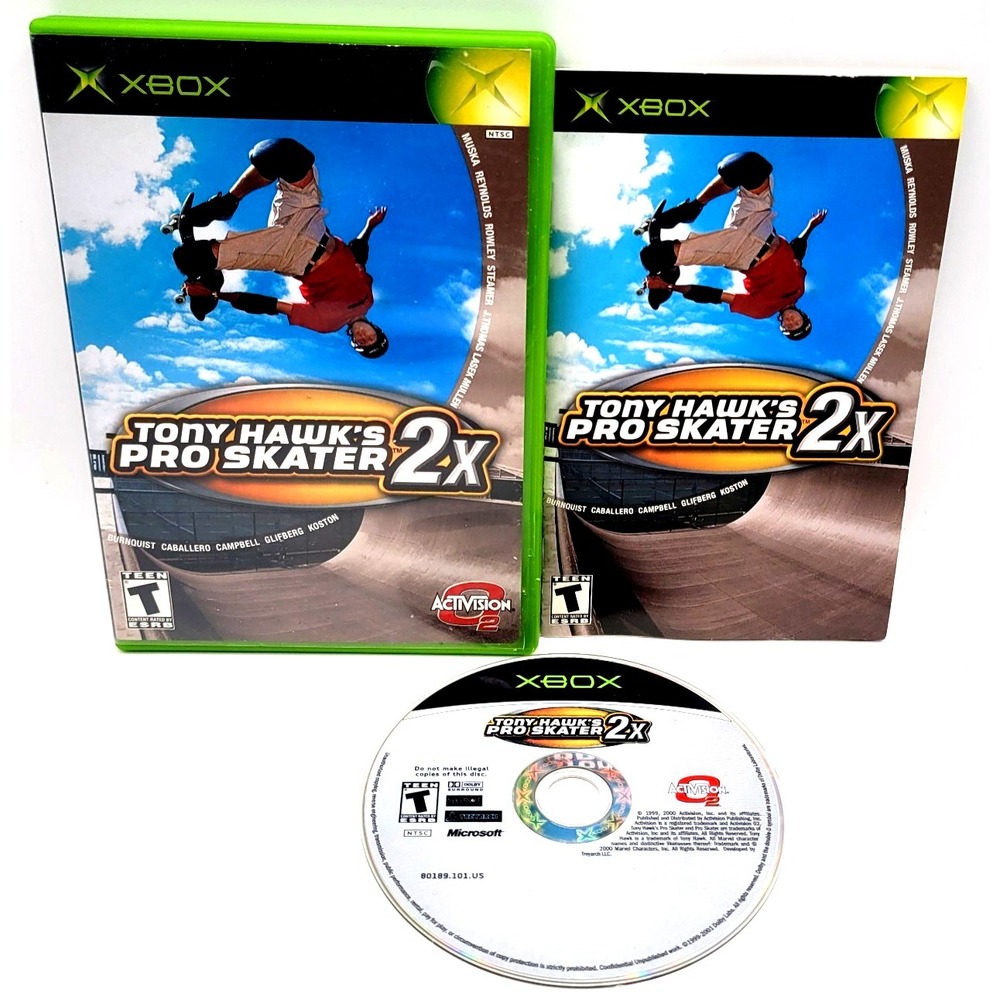 Tony Hawk's‎ Pro Skater 2X (Microsoft Xbox, 2001) CIB COMPLETE IN BOX W/REG CARD